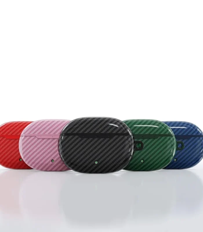 Carbon Fiber Case for Beats Studio Buds – Anti-Shock Cover with Hook
