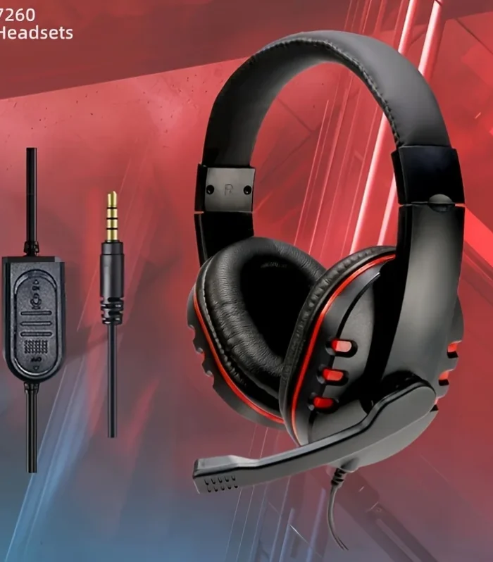 7260 Wired Headphones with Microphone – PS4/PS5/Xbox One Compatible