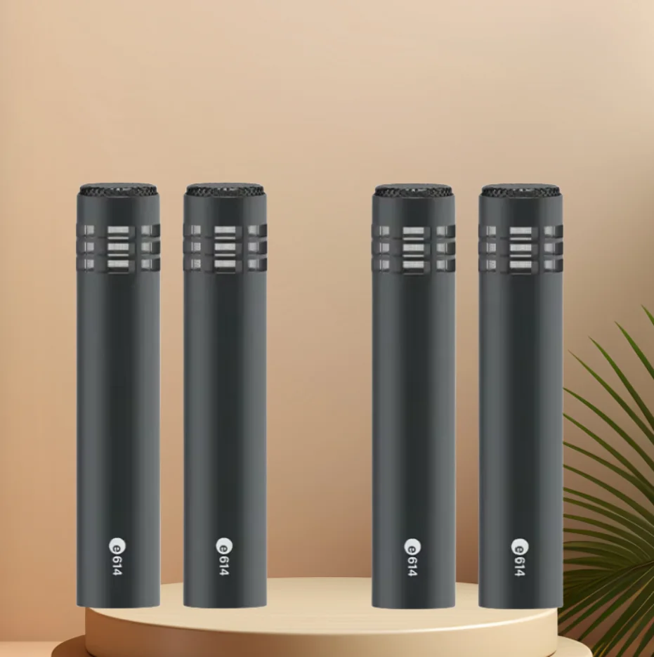 4 Pcs 614 Supercardioid Condenser XLR Recording Microphones Kit