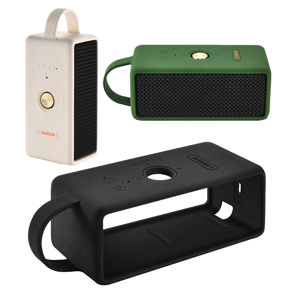 Silicone Anti-Fall Waterproof Speaker Case with Handle for Marshall EMBERTON III